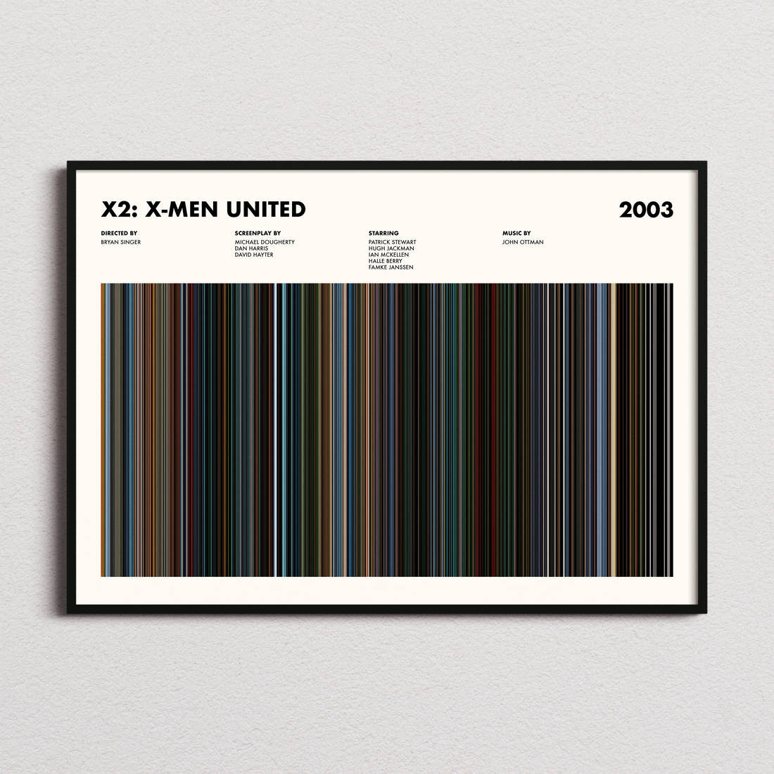 X2: X-Men United Movie Barcode Poster