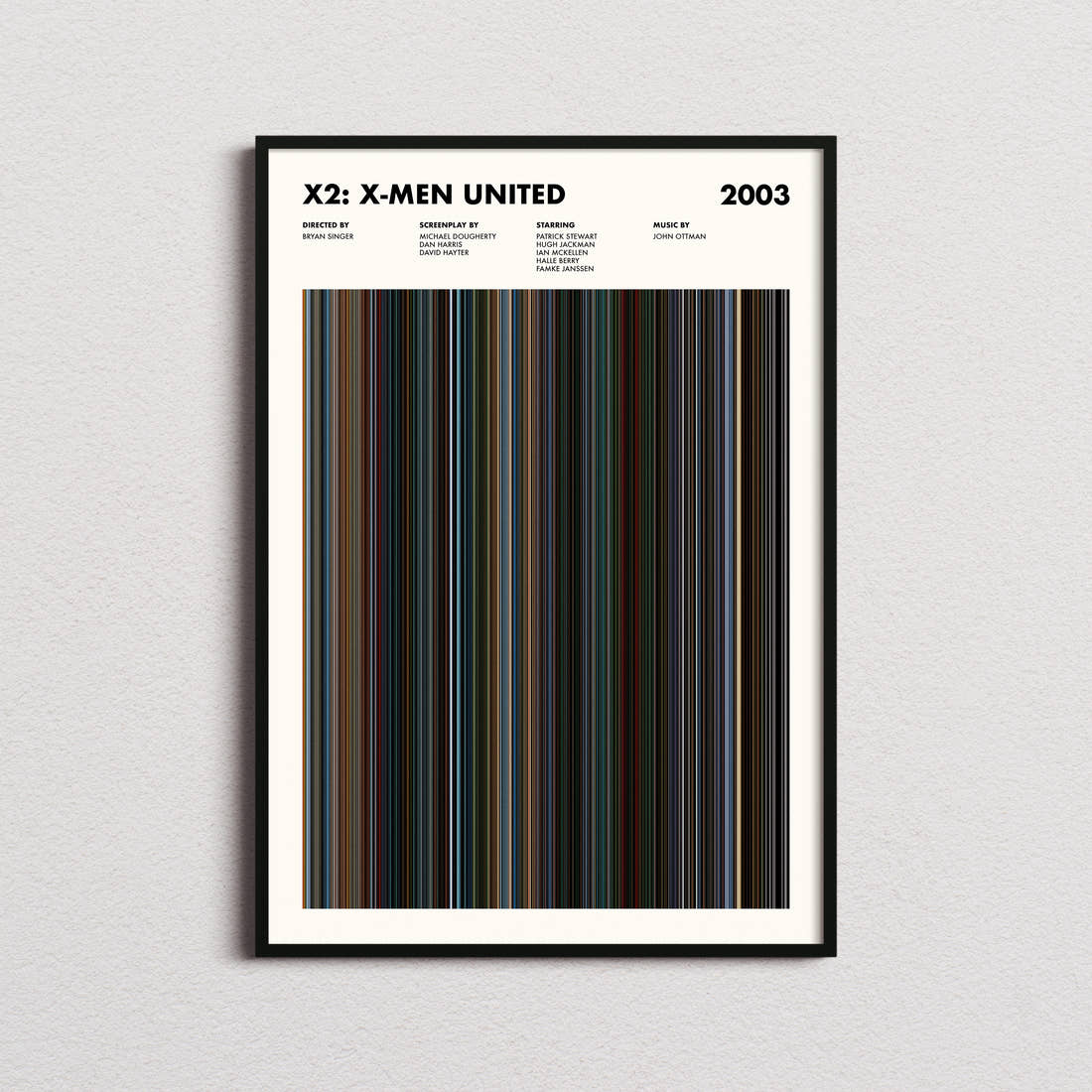 X2: X-Men United Movie Barcode Poster