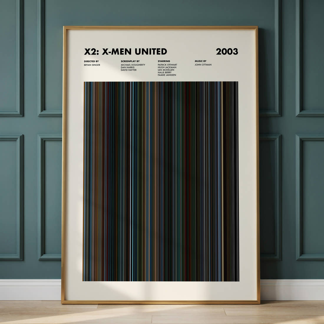 X2: X-Men United Movie Barcode Poster