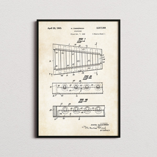 Xylophone Patent Print