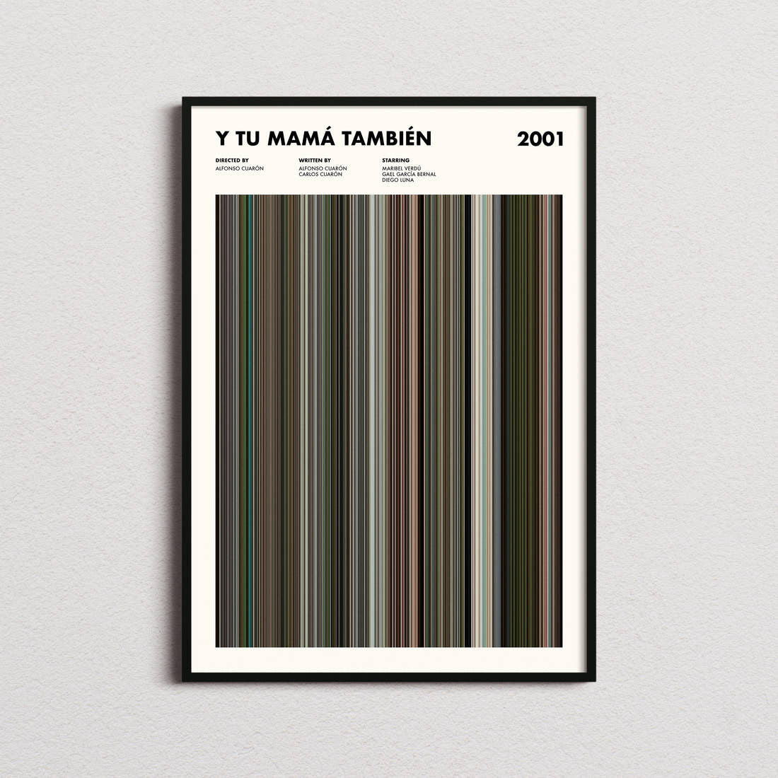Y tu mamá también Movie Barcode Poster