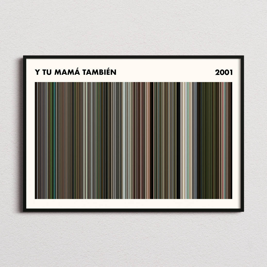 Y tu mamá también Movie Barcode Poster - Simplified