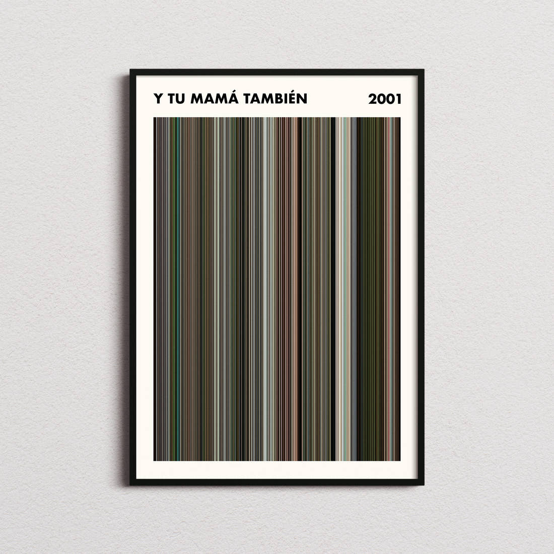 Y tu mamá también Movie Barcode Poster - Simplified