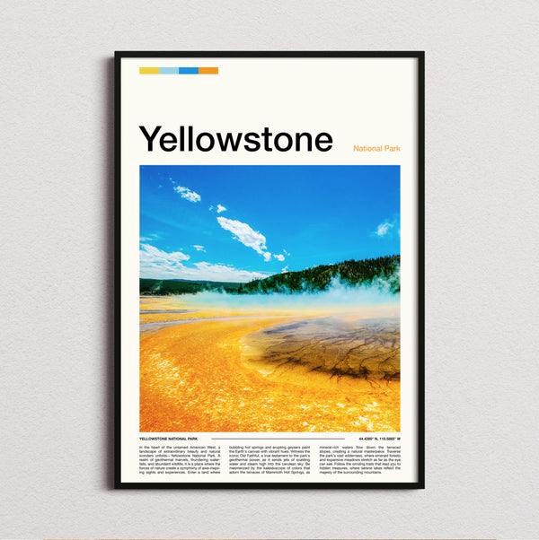 Yellowstone - Hot Spring Terrace - Travel Print