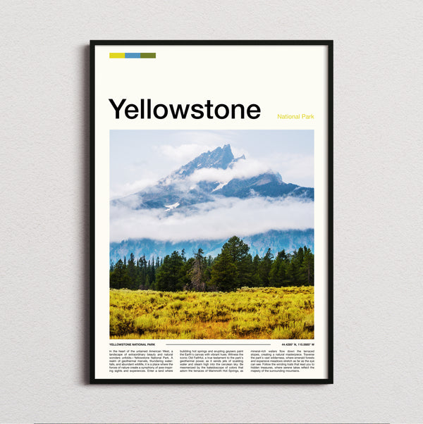 Yellowstone - Mountain Above The Meadow - Travel Print