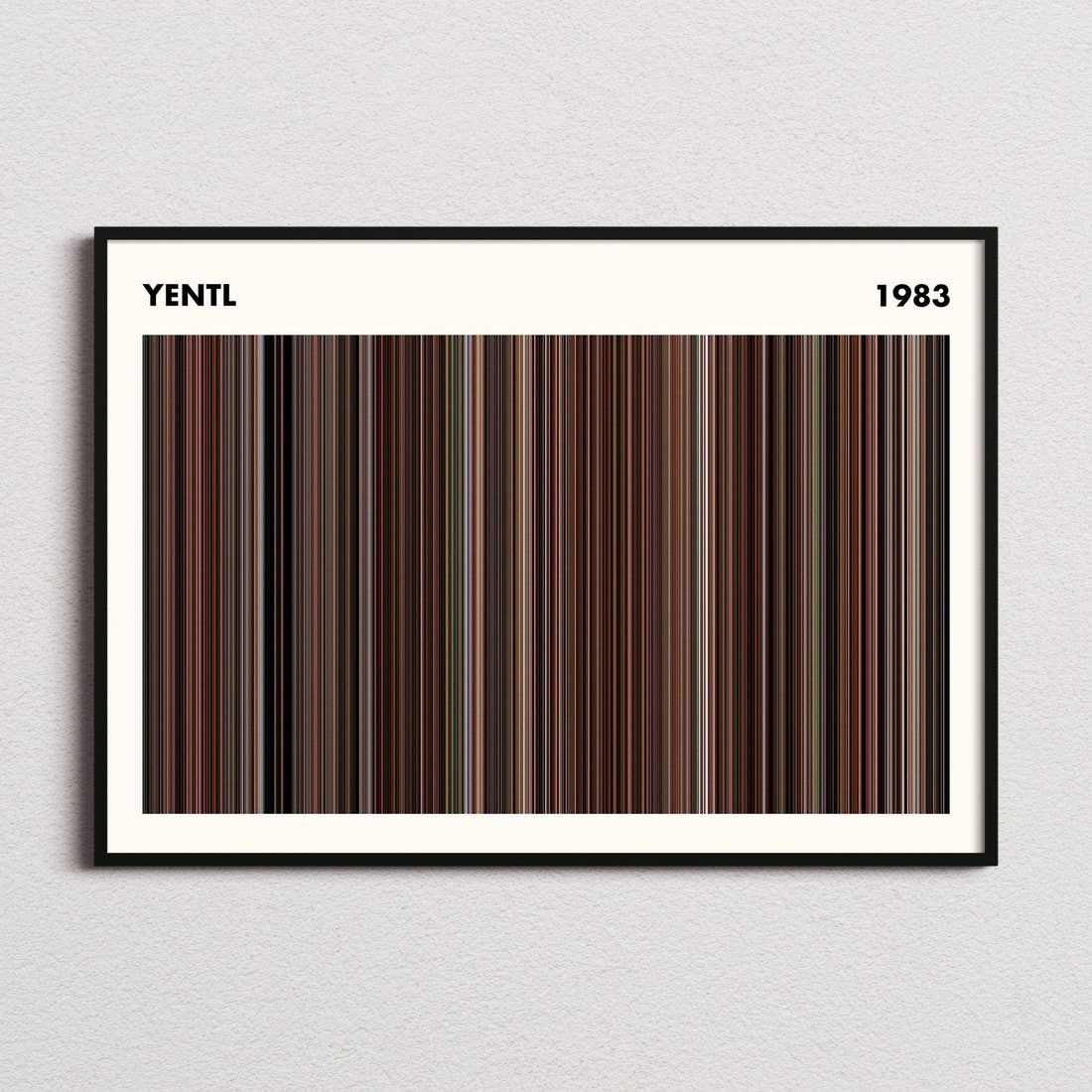 Yentl Movie Barcode Poster - Simplified