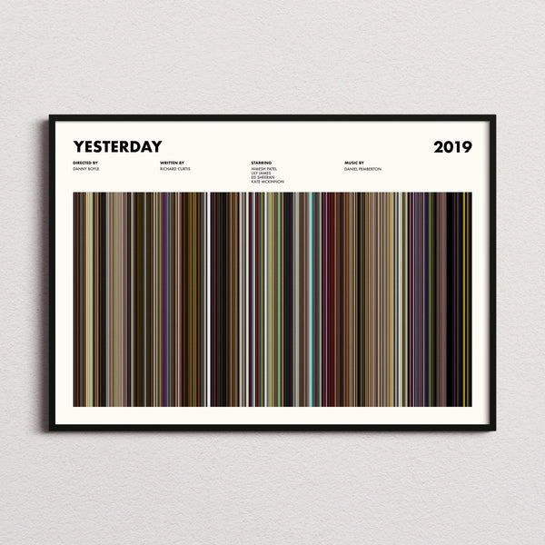 Yesterday Movie Barcode Poster