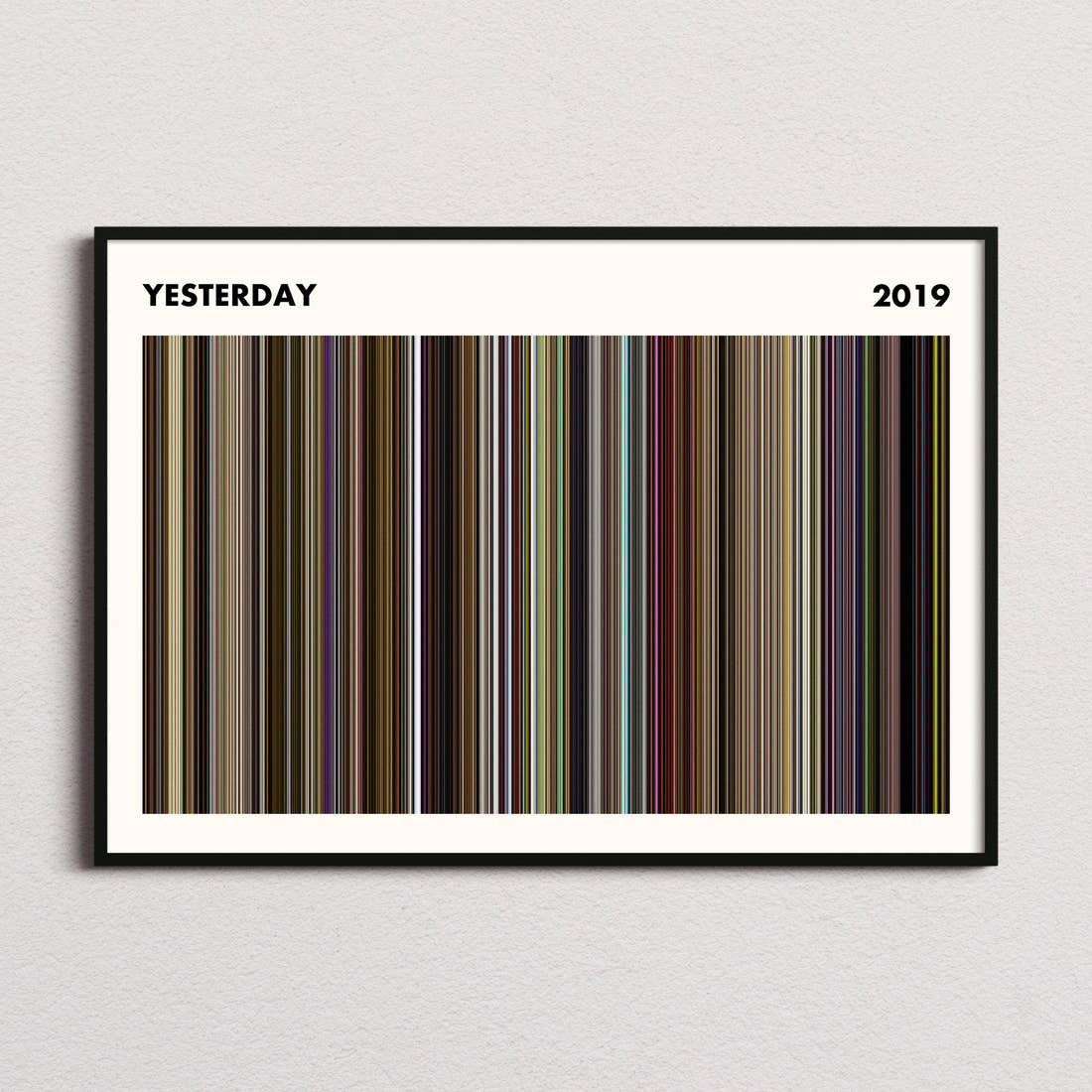 Yesterday Movie Barcode Poster - Simplified
