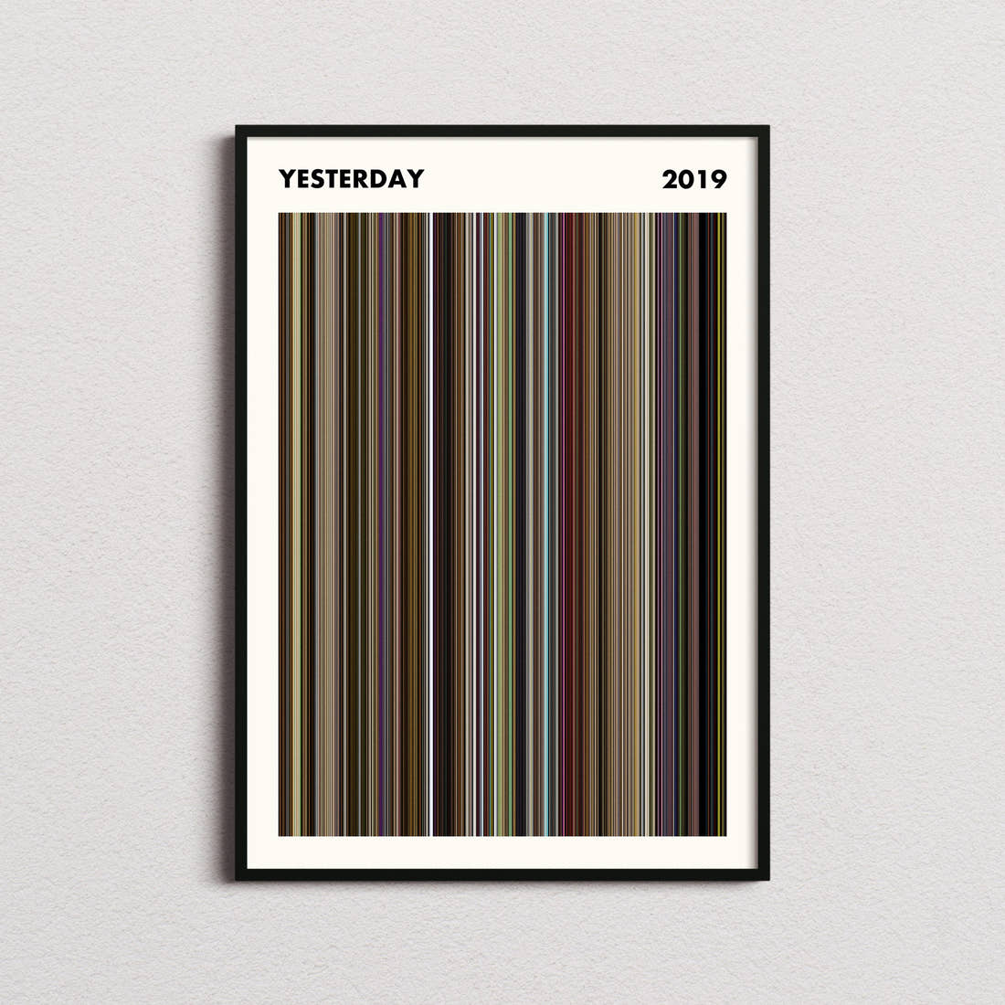 Yesterday Movie Barcode Poster - Simplified