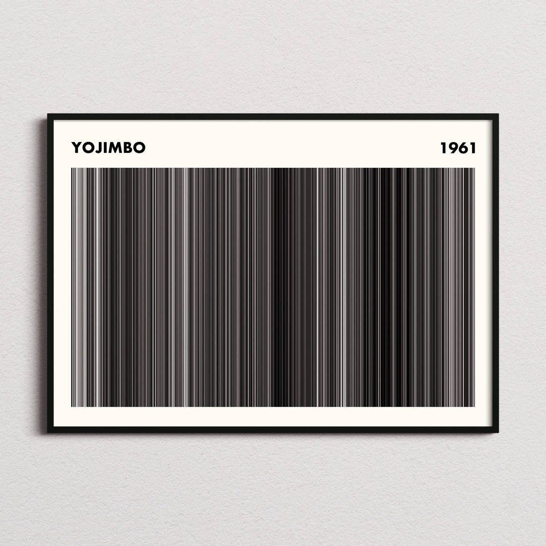 Yojimbo Movie Barcode Poster - Simplified