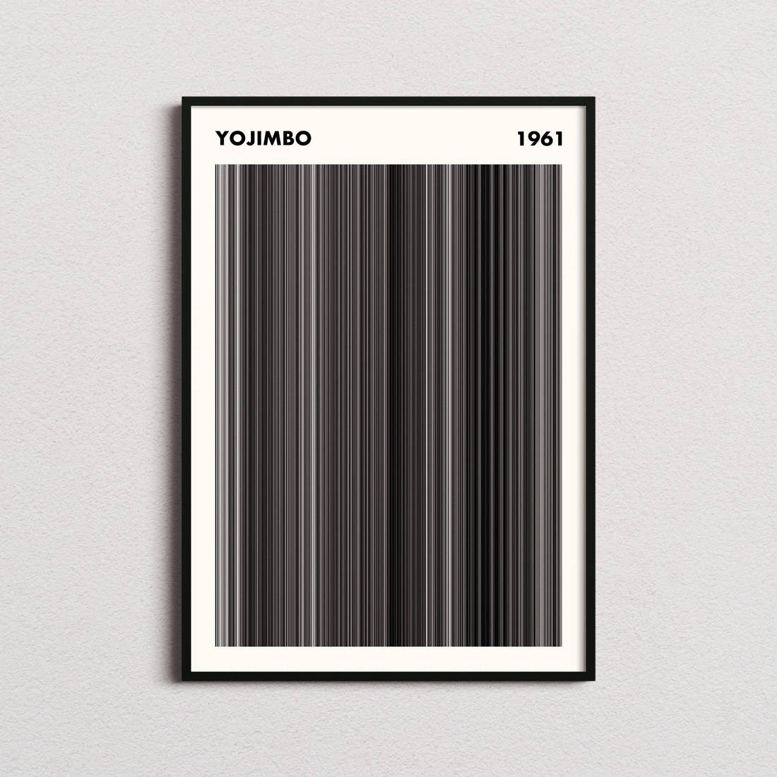 Yojimbo Movie Barcode Poster - Simplified