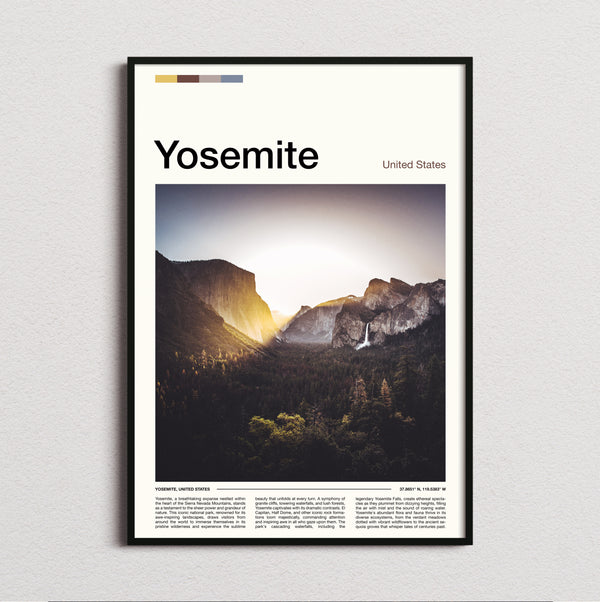 Yosemite - Waterfall In The Valley - Travel Print