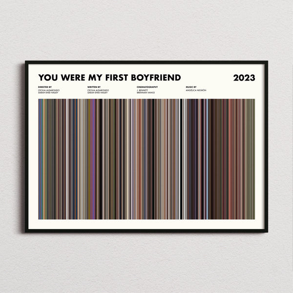 You Were My First Boyfriend Movie Barcode Poster