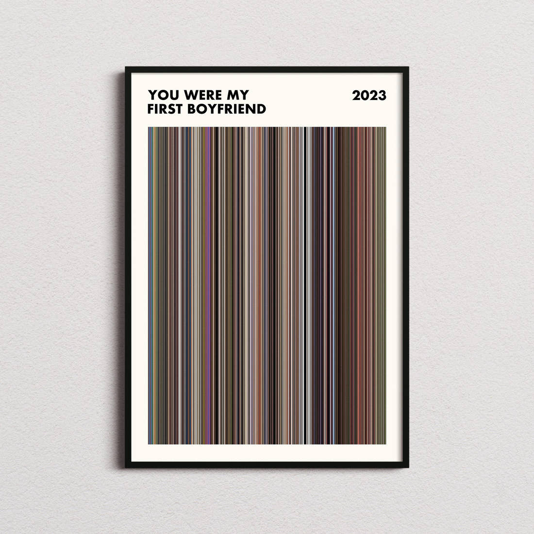 You Were My First Boyfriend Movie Barcode Poster - Simplified