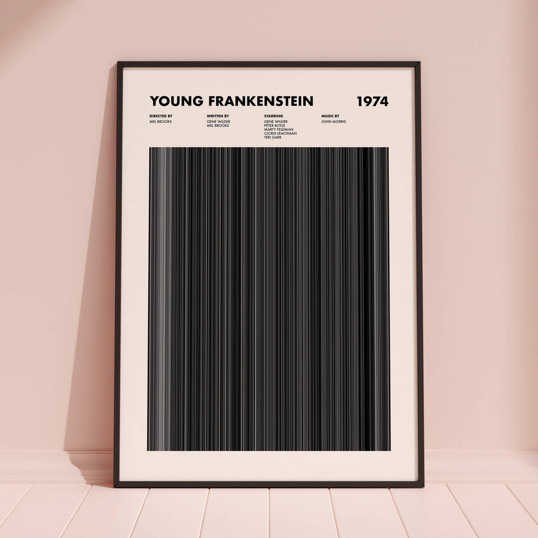 Young Frankenstein Movie Barcode Poster