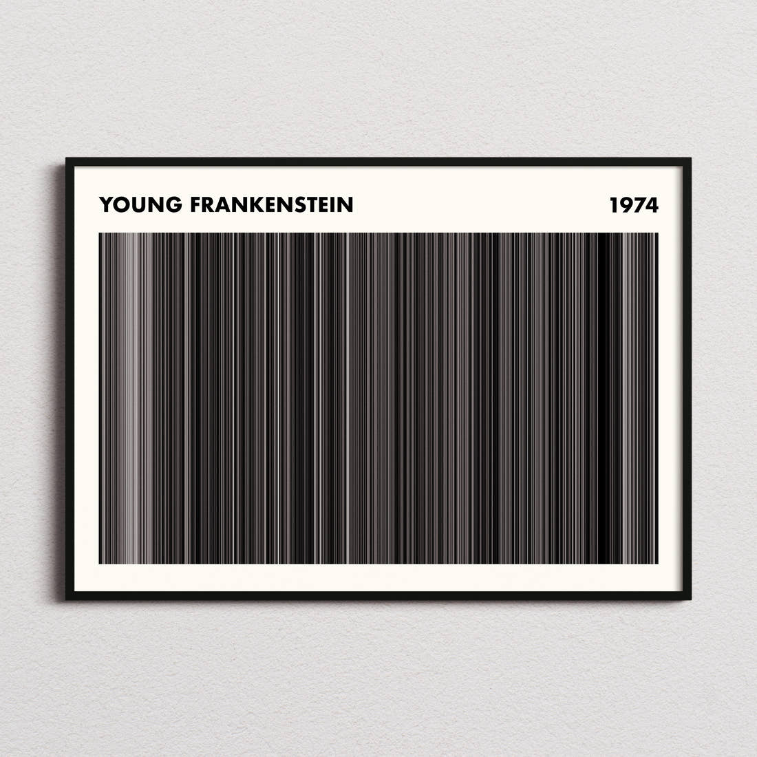 Young Frankenstein Movie Barcode Poster - Simplified