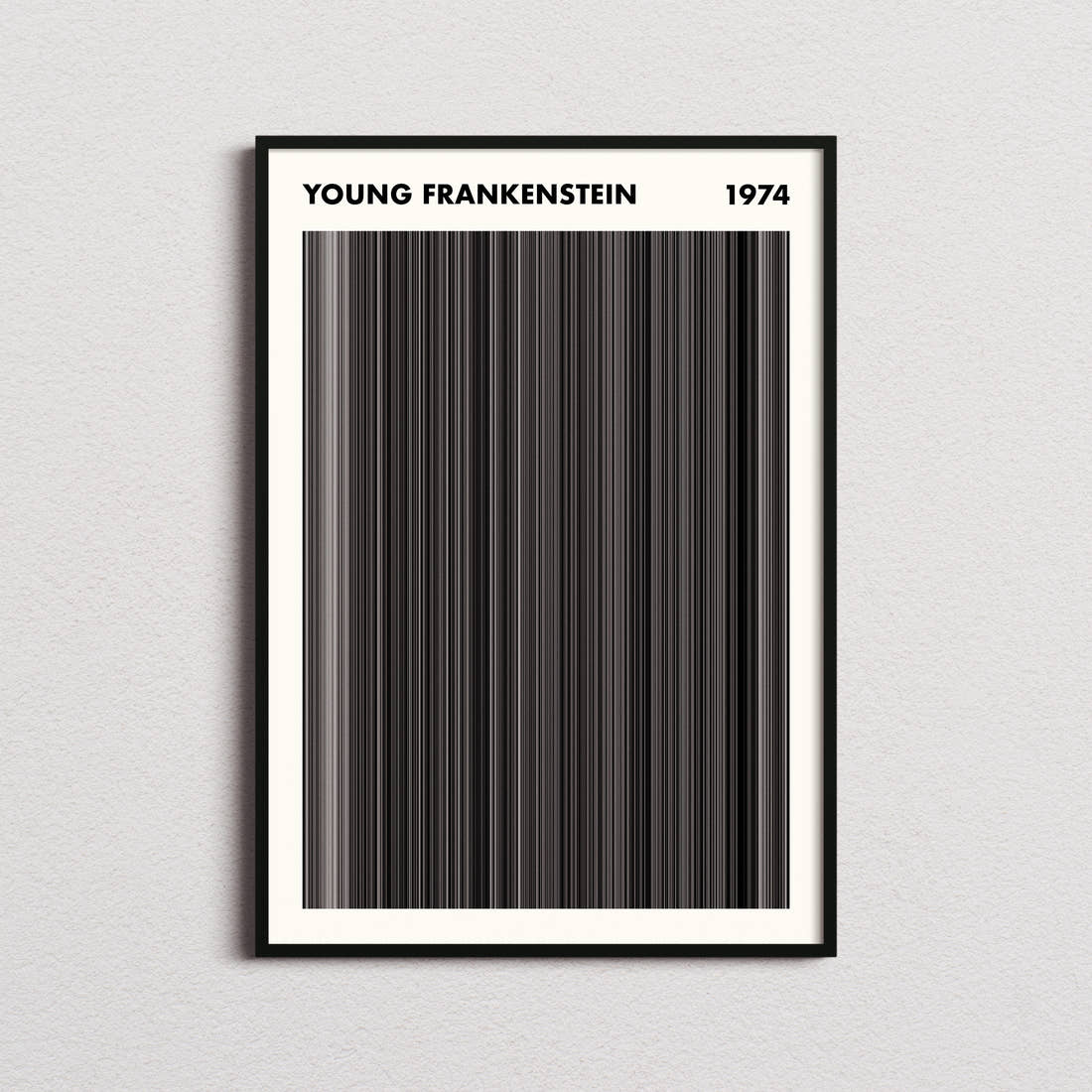 Young Frankenstein Movie Barcode Poster - Simplified