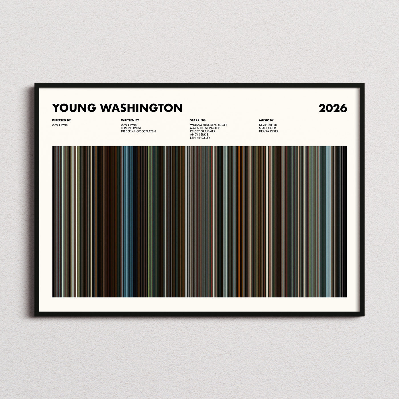 Young Washington Movie Barcode Poster