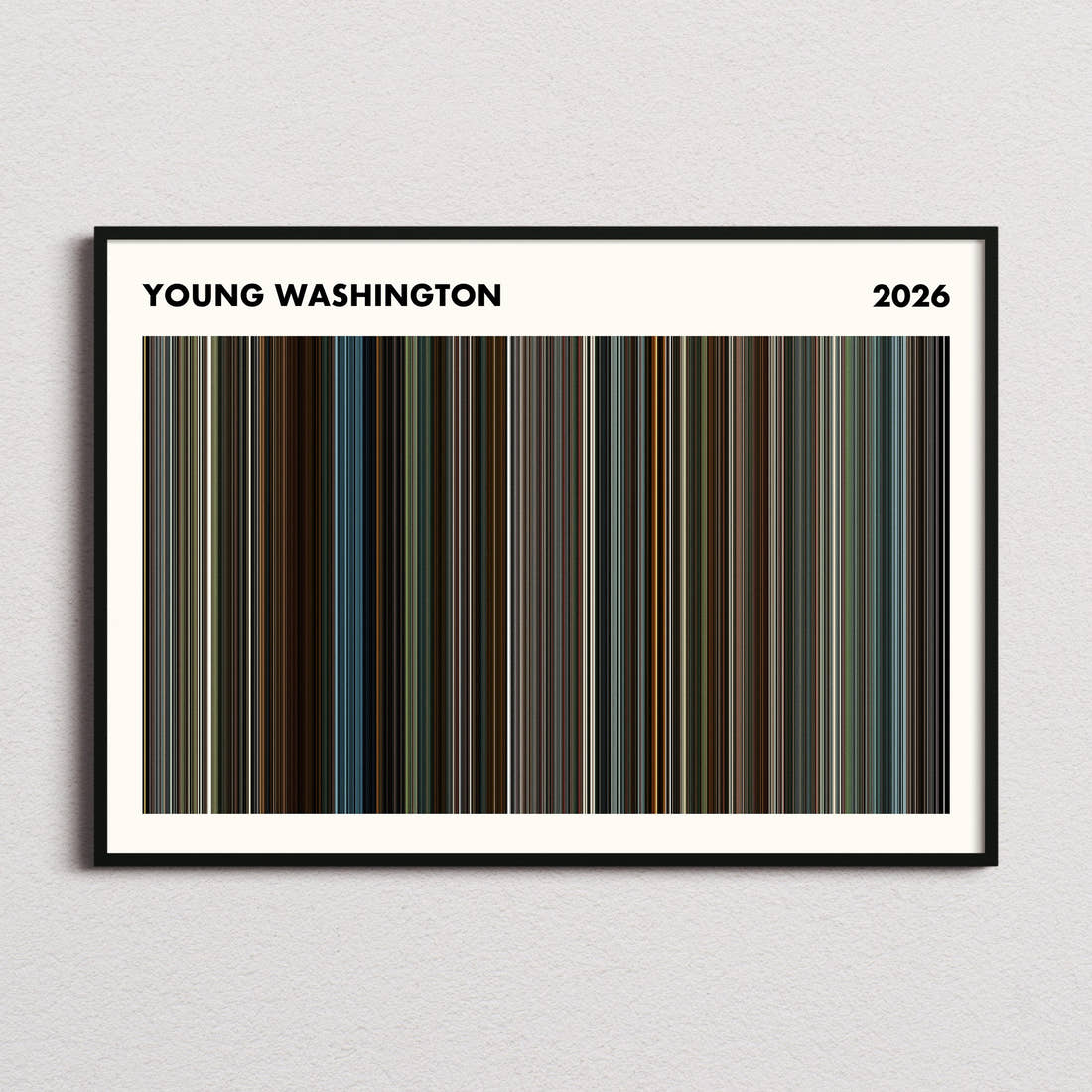 Young Washington Movie Barcode Poster - Simplified