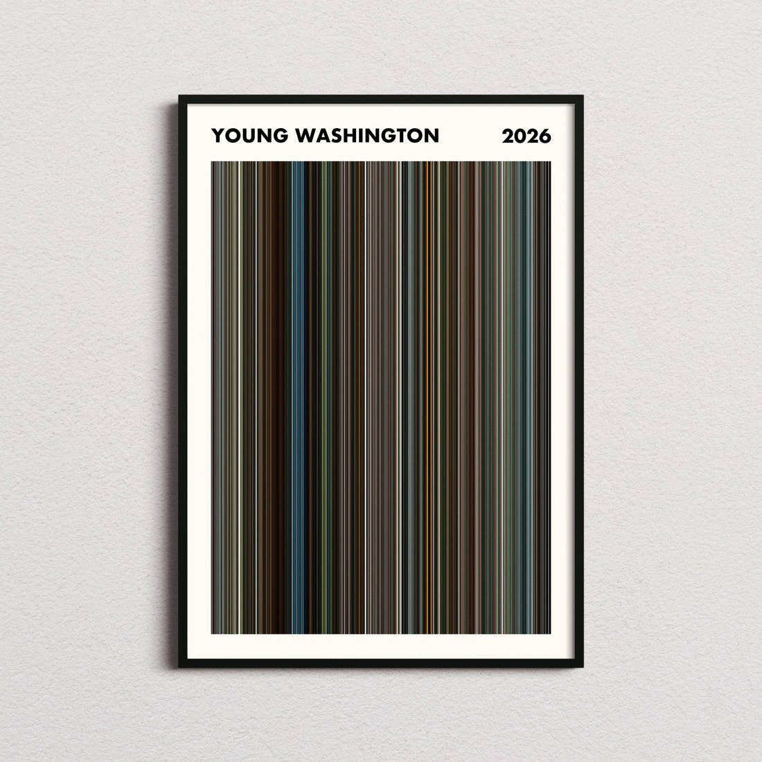 Young Washington Movie Barcode Poster - Simplified