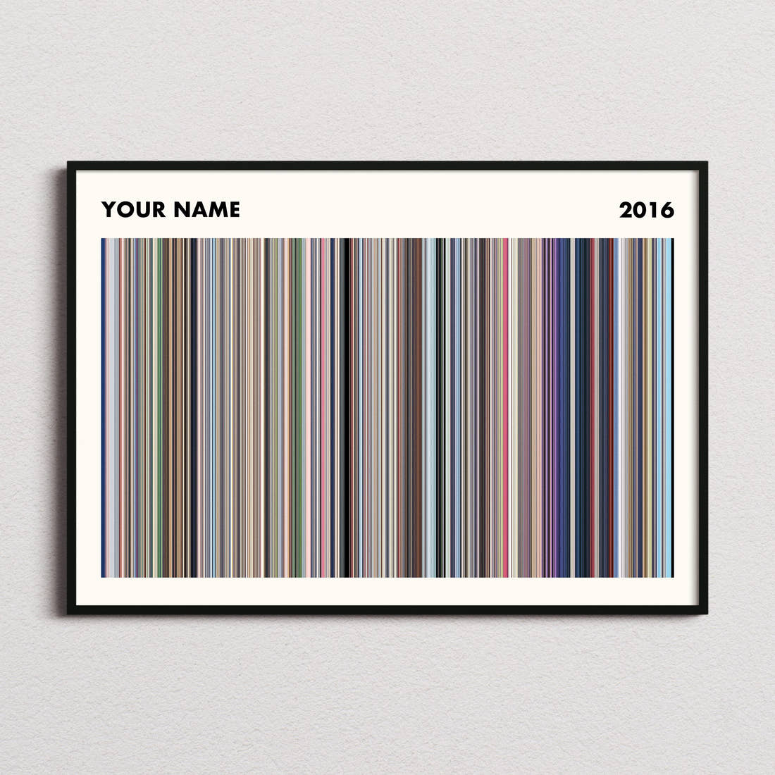 Your Name Movie Barcode Poster - Simplified