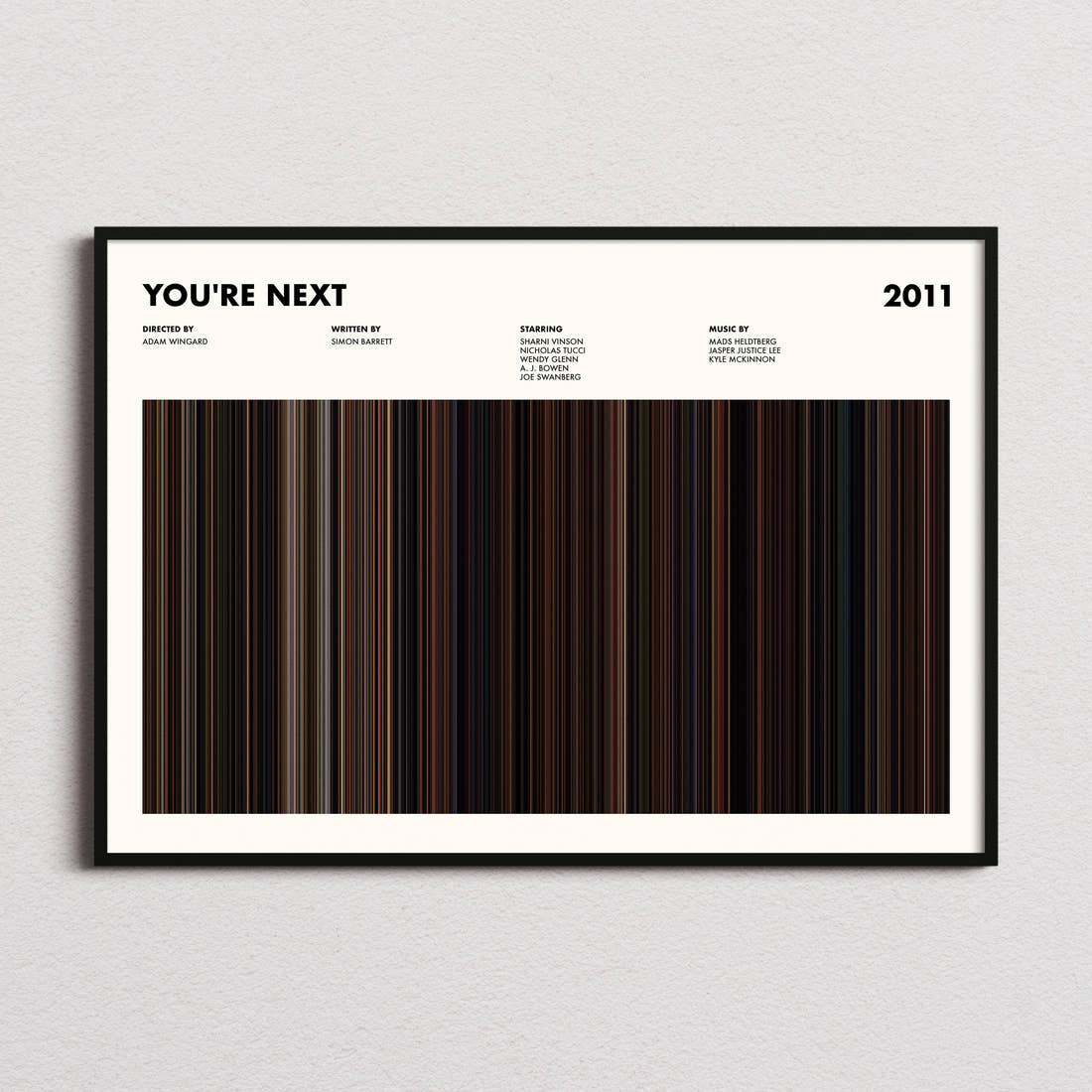 You're Next Movie Barcode Poster