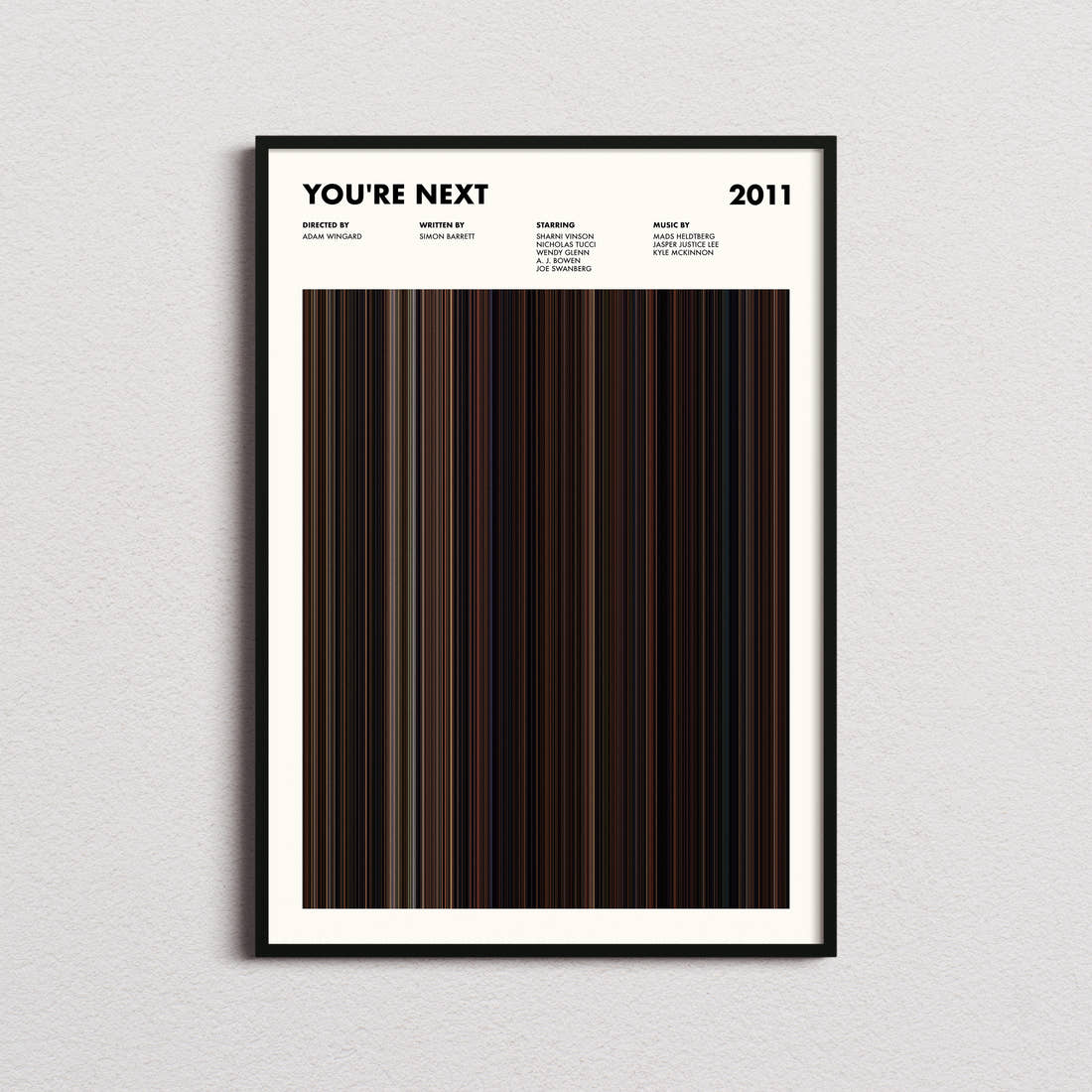 You're Next Movie Barcode Poster