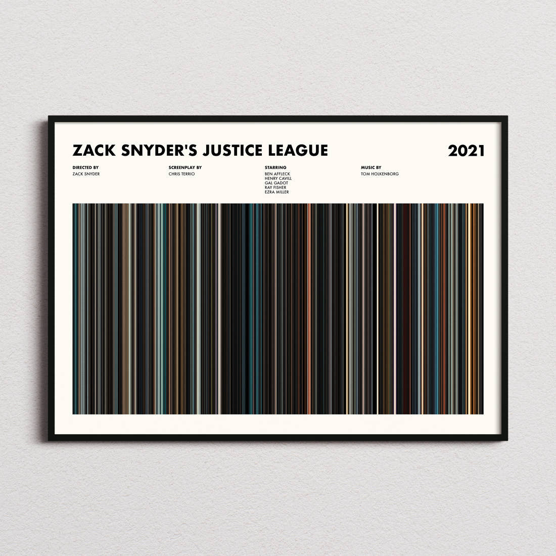 Zack Snyder's Justice League Movie Barcode Poster