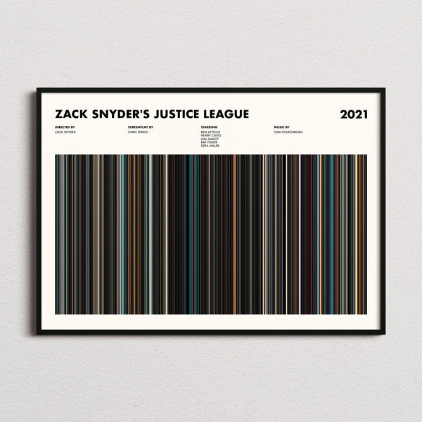 Zack Snyder's Justice League Movie Barcode Poster