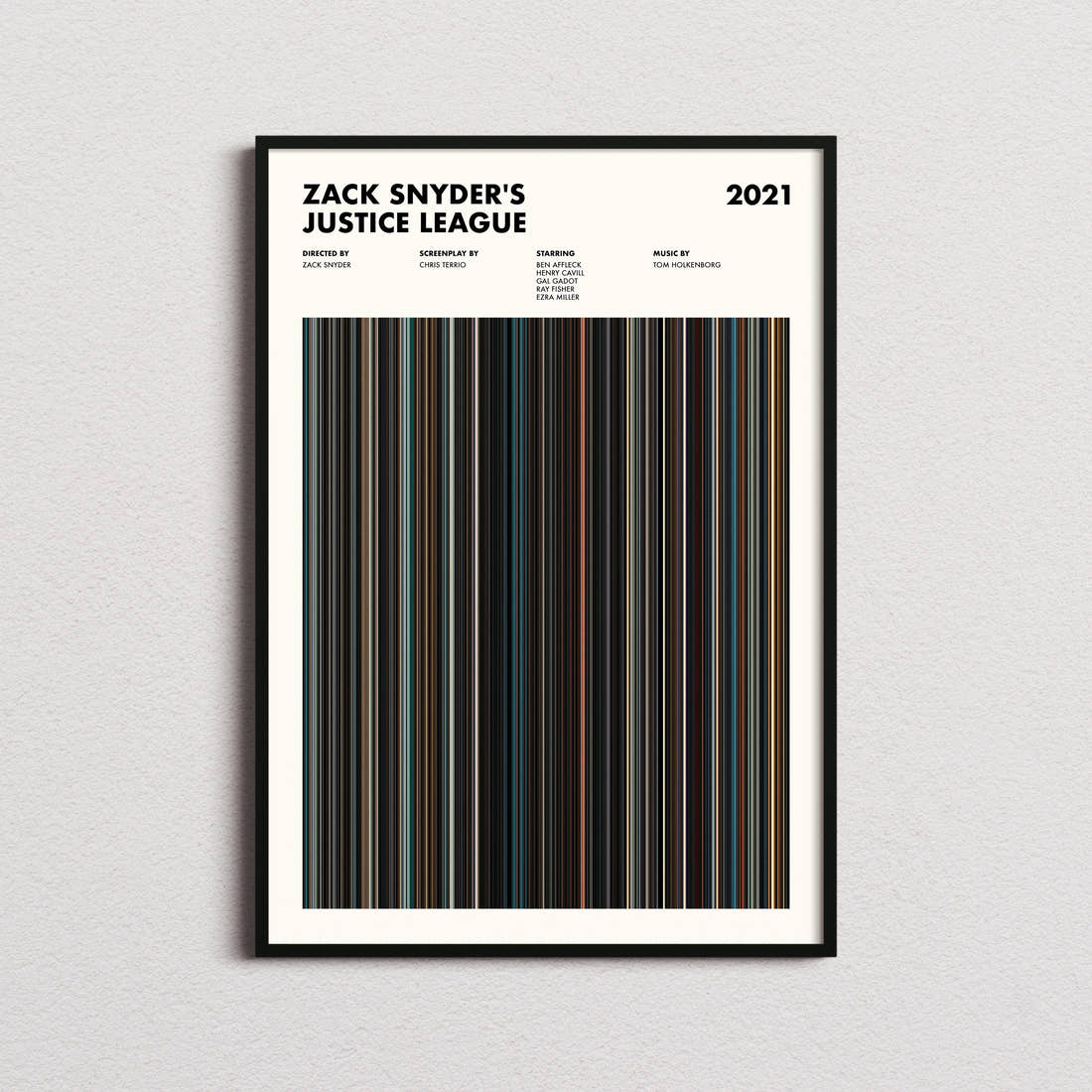 Zack Snyder's Justice League Movie Barcode Poster