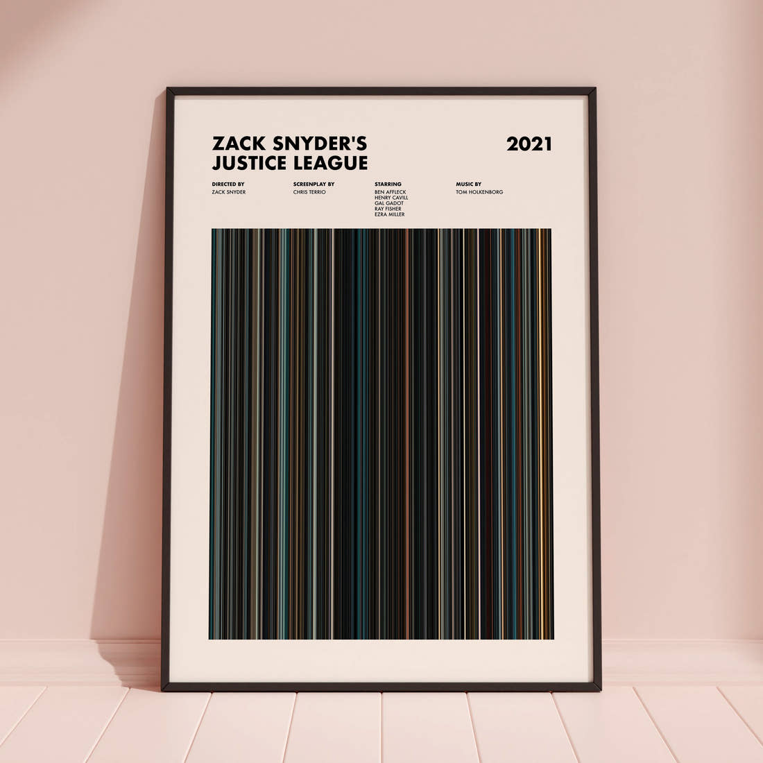 Zack Snyder's Justice League Movie Barcode Poster