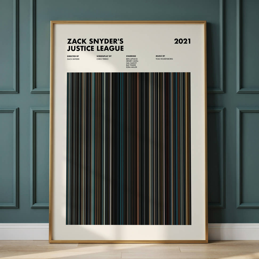 Zack Snyder's Justice League Movie Barcode Poster