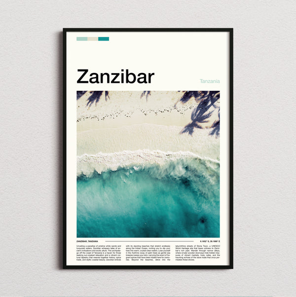 Zanzibar - Waves On White Sand - Travel Print