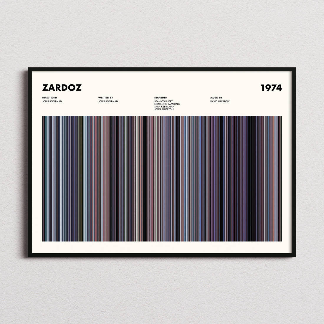 Zardoz Movie Barcode Poster