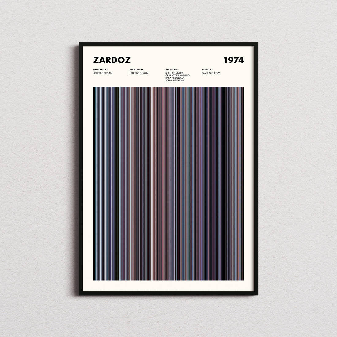 Zardoz Movie Barcode Poster