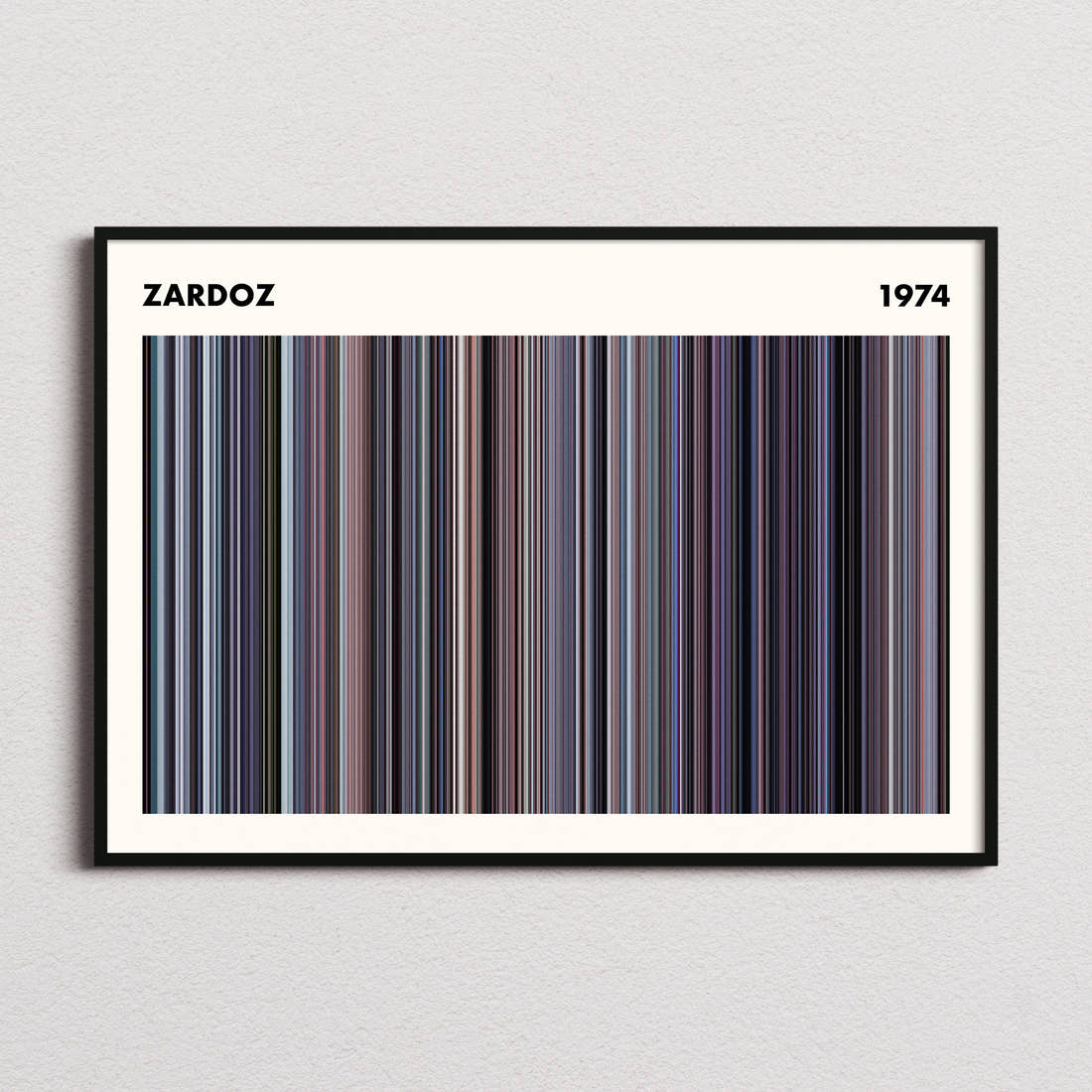 Zardoz Movie Barcode Poster - Simplified