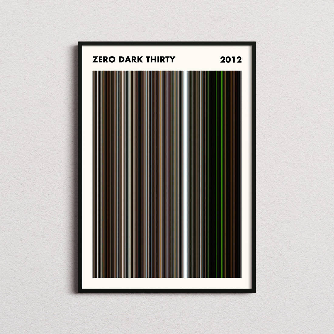 Zero Dark Thirty Movie Barcode Poster - Simplified