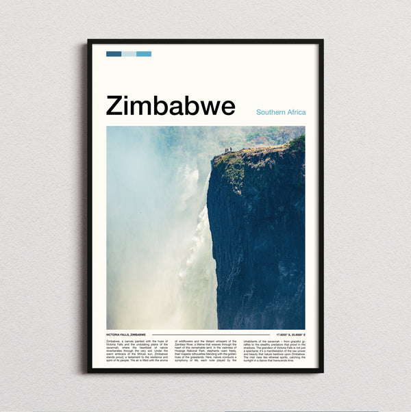 Zimbabwe - Misty Waterfall Gorge - Travel Print