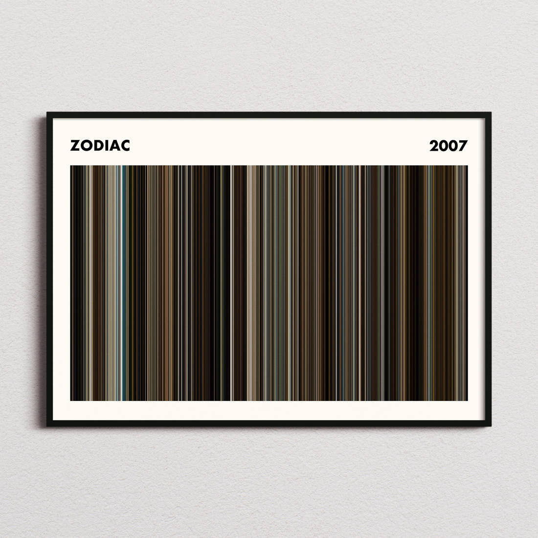 Zodiac Movie Barcode Poster - Simplified