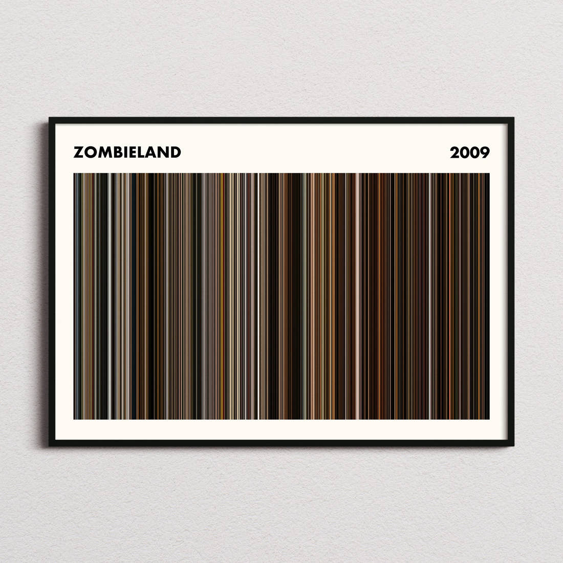 Zombieland Movie Barcode Poster - Simplified