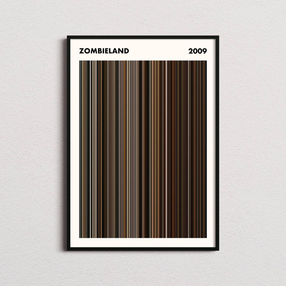 Zombieland Movie Barcode Poster - Simplified