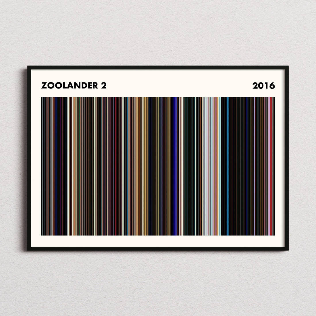 Zoolander 2 Movie Barcode Poster - Simplified