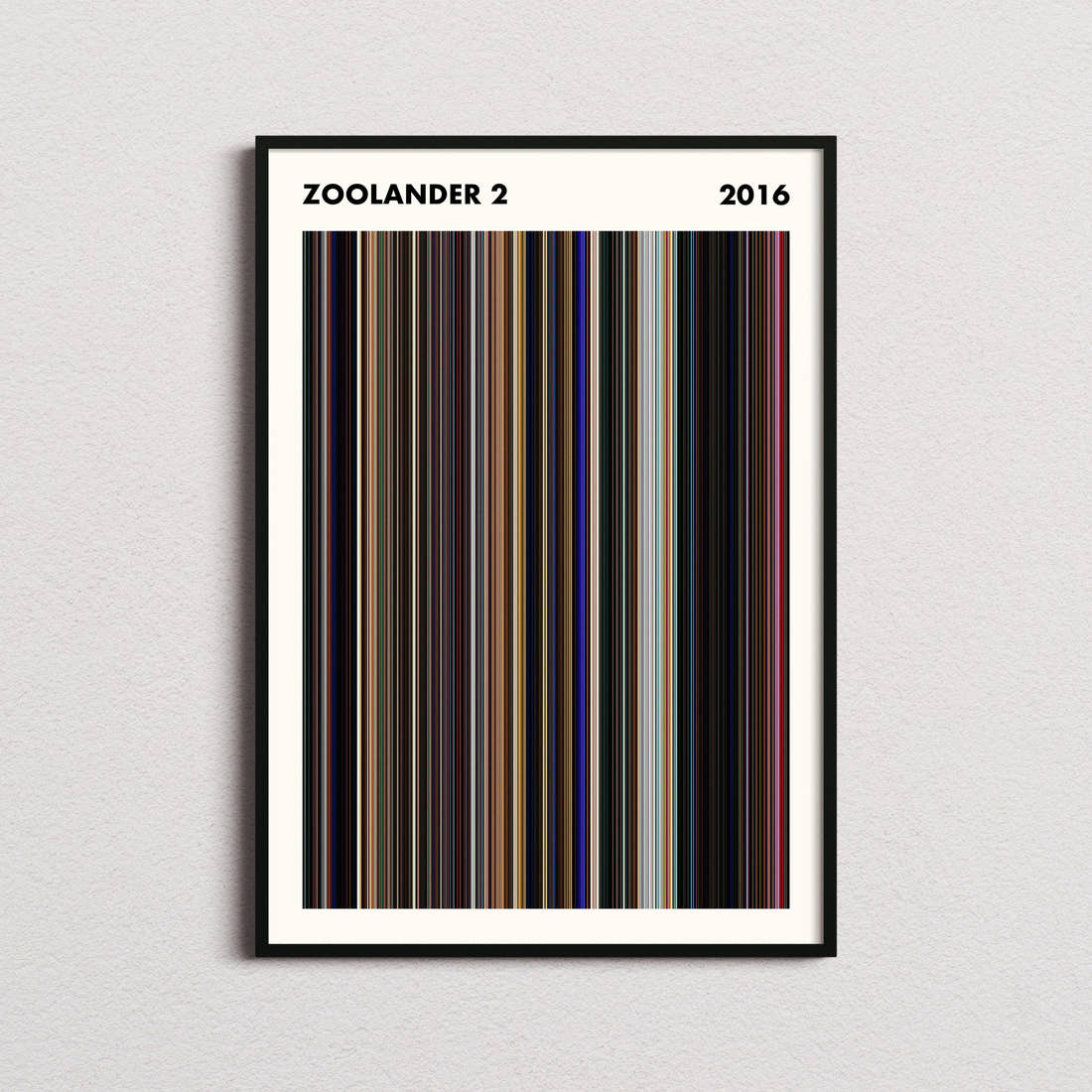 Zoolander 2 Movie Barcode Poster - Simplified