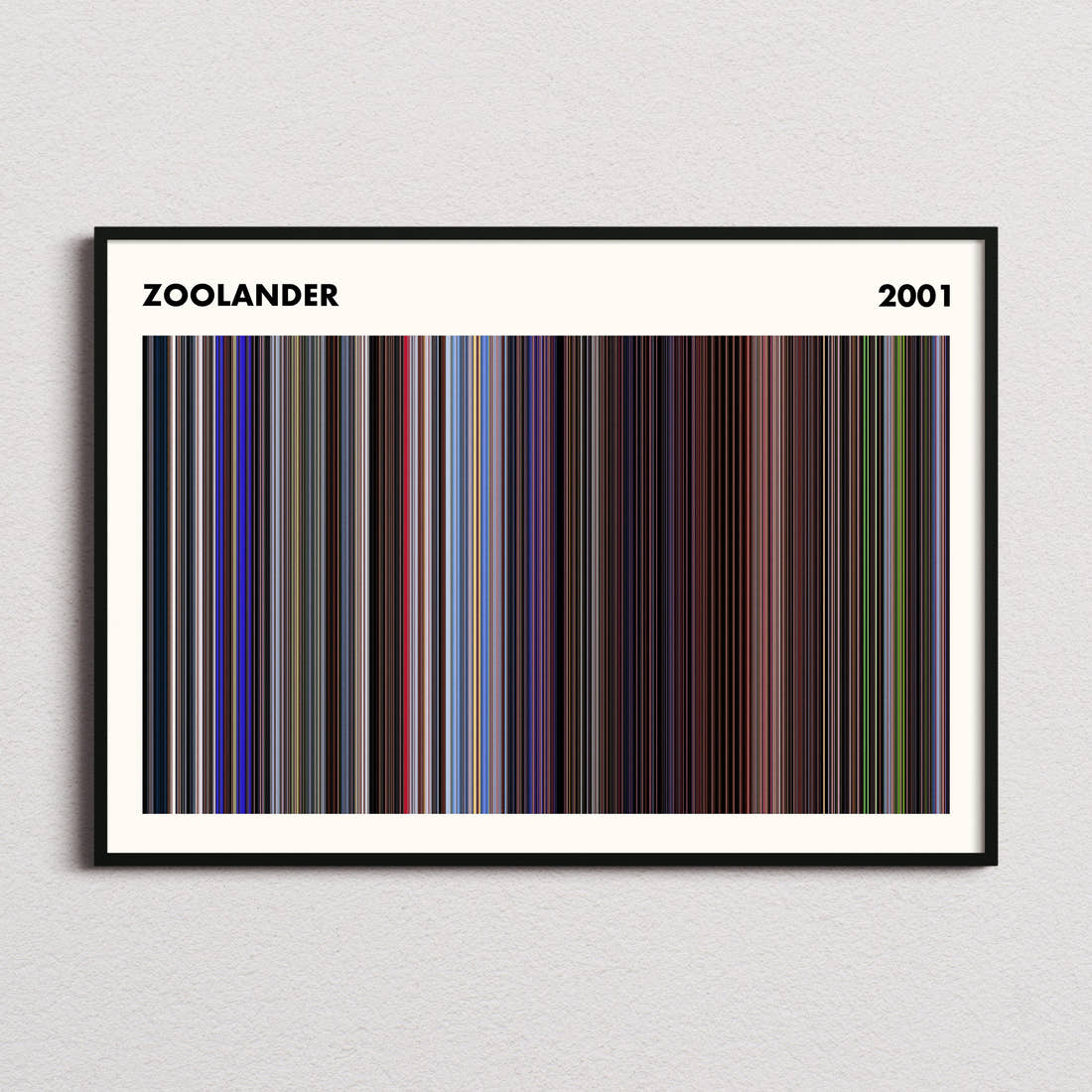 Zoolander Movie Barcode Poster - Simplified