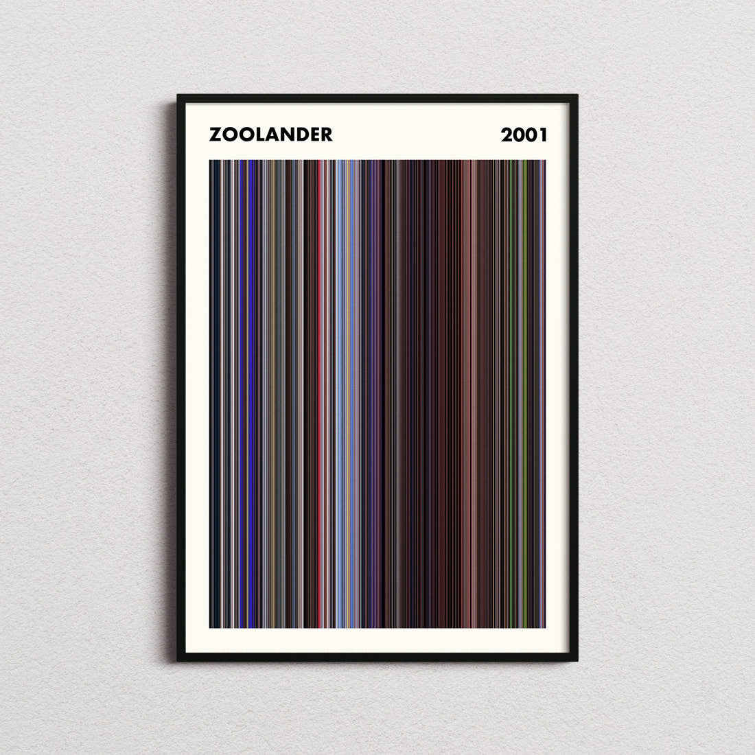Zoolander Movie Barcode Poster - Simplified